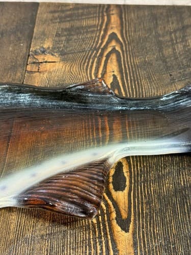 Large Glass German Brown Trout Serving Dish Vintage 24 Inches fish platter decor - Thumbnail 5