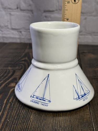 Bearly Surviving Porcelain Nautical Mug Sailing Boats No Spill California 1979 - Thumbnail 12
