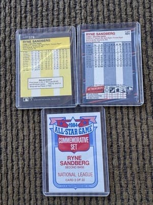 Lot Of 20 Ryne Sandberg Baseball Cards, 1983 Topps Rookie,Chicago Cubs 1983-1990 - Thumbnail 15