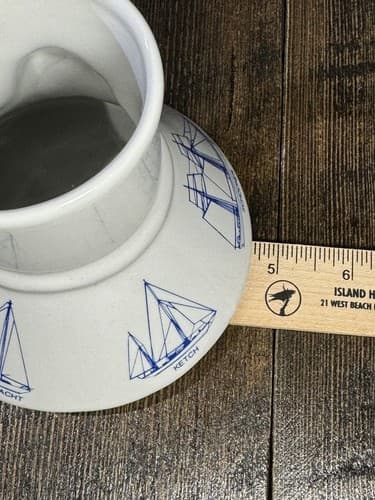 Bearly Surviving Porcelain Nautical Mug Sailing Boats No Spill California 1979 - Thumbnail 13