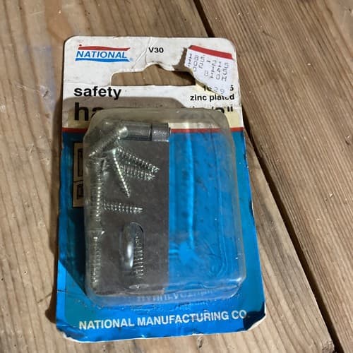 National Hardware N102-145 30 Safety Hasps in Zinc, 2-1/2"