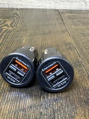 HUSSELL Car Charger Qualcomm Quick Charge 3.0 Dual USB Ports Vehicle Black - Thumbnail 3