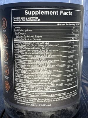 Effective Nutra Mushroom Gummies 2500mg Lions Mane Reishi Chaga Maitake - Thumbnail 4