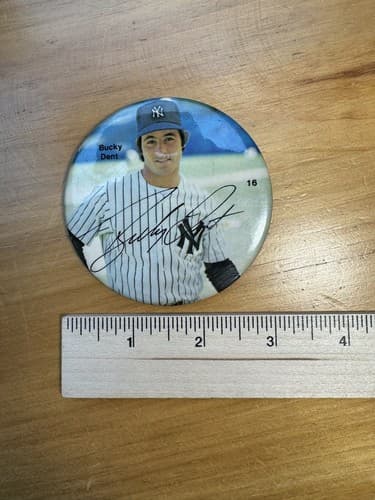 New York Yankees Bucky Dent Button Autograph Print - Thumbnail 3