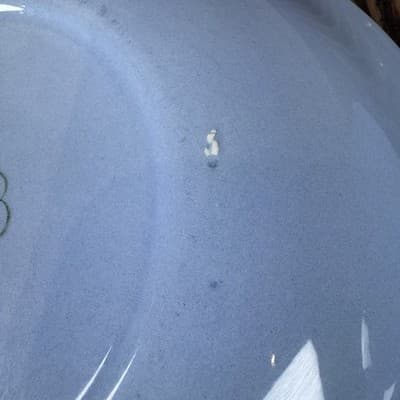 Set of 4 Homer Laughlin Skytone Blue 7.5” Soup Bowl Stardust Blue MCM Leaves - Thumbnail 17