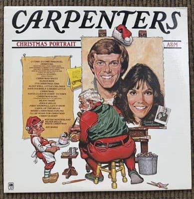 Carpenters Christmas Portrait 1978 Reissue LP A&M Records Vinyl Album SP-3210 - Thumbnail 2