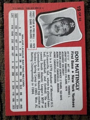 8 Unique Card Lot Don Mattingly, NY Yankees 1980’s - Thumbnail 7