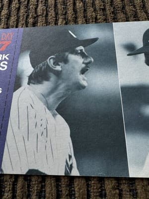 New York Yankees Old Timers Day 1987 Ticket Stub Yankee Stadium 60s vs 70s Mint - Thumbnail 3