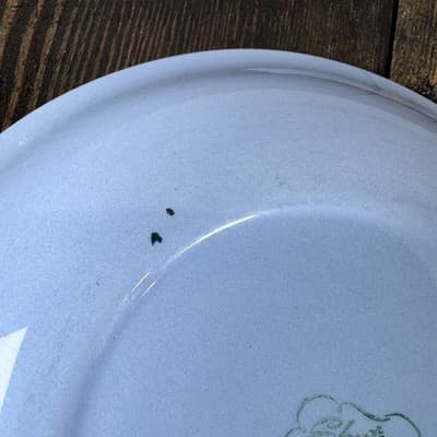 Set of 4 Homer Laughlin Skytone Blue 7.5” Soup Bowl Stardust Blue MCM Leaves - Thumbnail 18