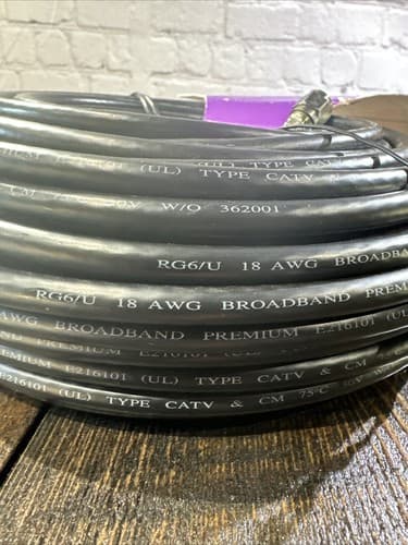 Digital Satellite Coaxial Cable Tv VCR RCA Subwoofer CL2 Cable RG6/U 75ohm 100ft - Thumbnail 5