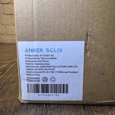 Anker Solix White Stainless Water Bottle With Handle Live in Power - Thumbnail 10
