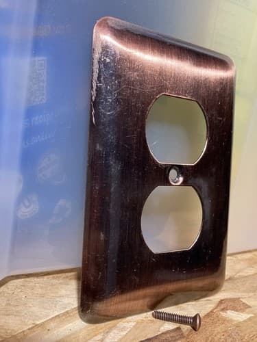 Oil Rubbed Bronze Wall Switch Plate Outlet Cover Copper Vintage - Thumbnail 3