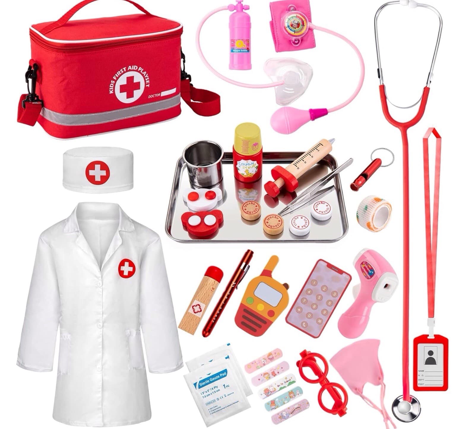 Kids Doctor First Aid Playset Kit Brand New - Thumbnail 7