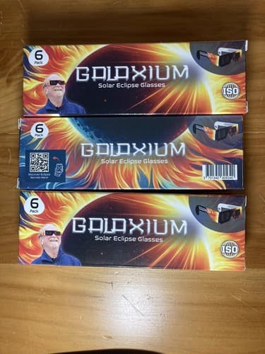 NEW Galaxium Solar Eclipse Glasses ISO Certified Three 6 Packs - 3 6 Packs