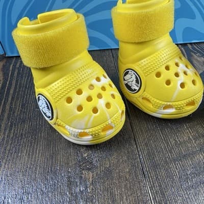 Bark Crocs Pet Dog Boots Rare Yellow Medium - AUTHENTIC - Dog Walk Protect Paws - Thumbnail 2