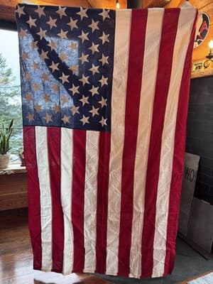 VTG Valley Forge Flag Co American Flag 2 x 2 Ply 50 Stars 52” x 82” 100% Cotton - Thumbnail 2