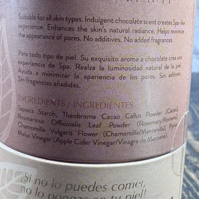 NATU Revitalizing Cacao Chocolate Edible Face Mask All Natural Pore Minimizing - Thumbnail 4