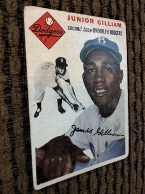 Topps 1954 Jim Gilliam #35, 1955 Gene Woodling #190, 1956 Bob Turley #40 - Thumbnail 4