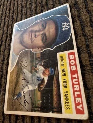 Topps 1954 Jim Gilliam #35, 1955 Gene Woodling #190, 1956 Bob Turley #40 - Thumbnail 7