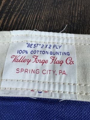 VTG Valley Forge Flag Co American Flag 2 x 2 Ply 50 Stars 52” x 82” 100% Cotton - Thumbnail 6