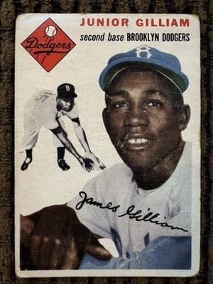 Topps 1954 Jim Gilliam #35, 1955 Gene Woodling #190, 1956 Bob Turley #40 - Thumbnail 2