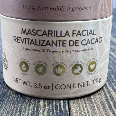 NATU Revitalizing Cacao Chocolate Edible Face Mask All Natural Pore Minimizing - Thumbnail 3