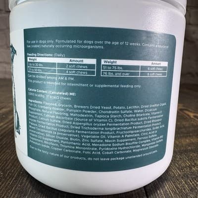 Chew + Heal 12-in-1 Multivitamin for Dogs - 60 Soft Chews Dog Vitamin - Thumbnail 4