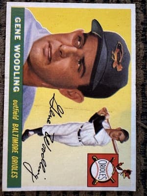 Topps 1954 Jim Gilliam #35, 1955 Gene Woodling #190, 1956 Bob Turley #40 - Thumbnail 10