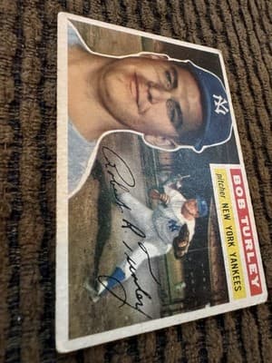 Topps 1954 Jim Gilliam #35, 1955 Gene Woodling #190, 1956 Bob Turley #40 - Thumbnail 8