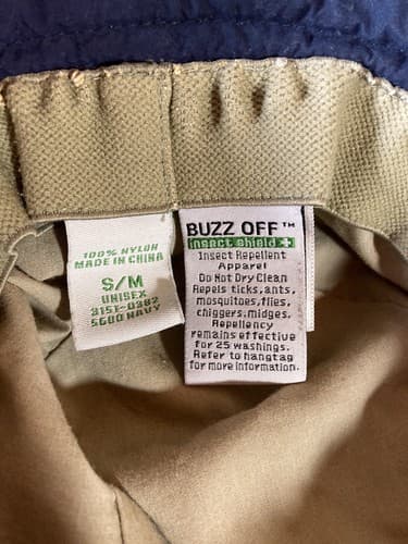 Exofficio Buzz Off Bucket Hat Cap Insect Shield Size S/M Unisex Navy Blue - Thumbnail 7