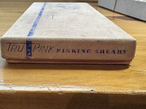 VTG 2 Pinking Shears Griffon Tru Pink And Sears 7.5” with Box Sewing Scissors - Thumbnail 10