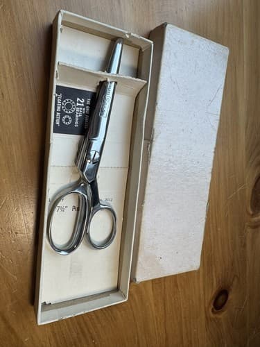 VTG 2 Pinking Shears Griffon Tru Pink And Sears 7.5” with Box Sewing Scissors - Thumbnail 14