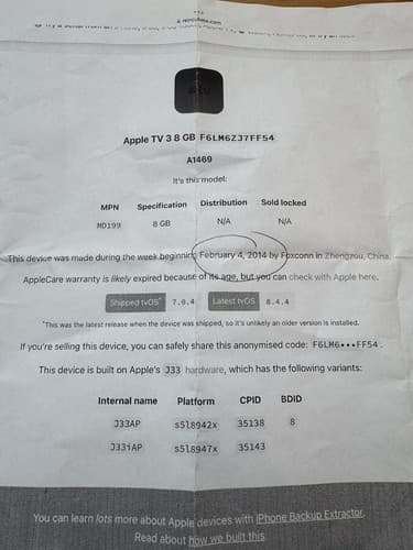 Apple TV 3 Media Streamer - Black, Wi-Fi + Ethernet 8gb Tested A1469 Cables - Thumbnail 16