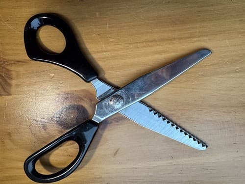 VTG 2 Pinking Shears Griffon Tru Pink And Sears 7.5” with Box Sewing Scissors - Thumbnail 5