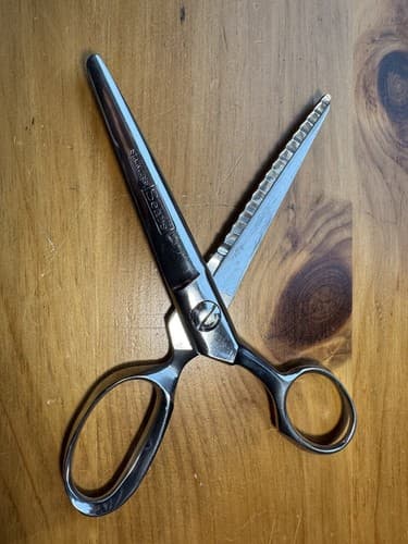 VTG 2 Pinking Shears Griffon Tru Pink And Sears 7.5” with Box Sewing Scissors - Thumbnail 17