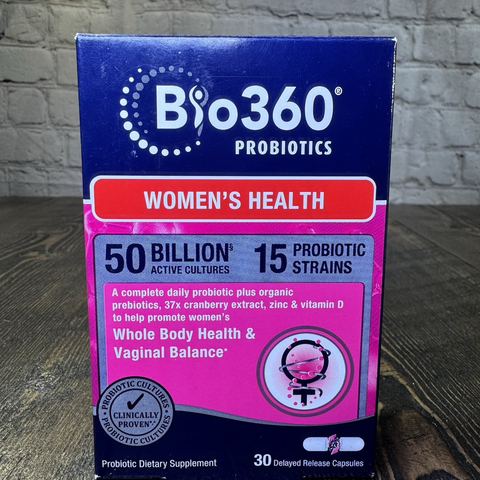 Bio360 Probiotics Women's Health Vaginal Formula 30 count Vegan Gluten Free