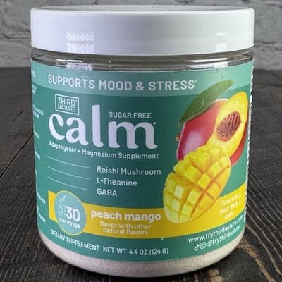 Third Nature Daily Calm Drink Mix - Peach Mango - 30 servings - Reishi Mushroom
