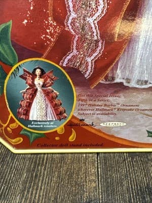 1997 Misprint Green Eye Doll, Blue Eyes Box Happy Holiday Barbie Special Edition - Thumbnail 7