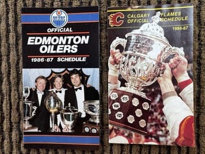 Edmonton Oilers, Calgary Flames, 1986-87 NHL Hockey Schedules, Wayne Gretzky
