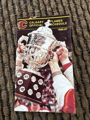Edmonton Oilers, Calgary Flames, 1986-87 NHL Hockey Schedules, Wayne Gretzky - Thumbnail 10