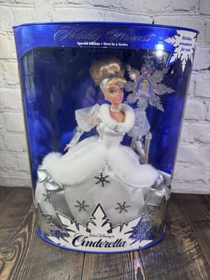 1996 Mattel Special Edition First in Series Holiday Princess Barbie, Cinderella