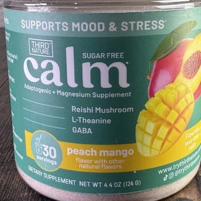 Third Nature Daily Calm Drink Mix - Peach Mango - 30 servings - Reishi Mushroom - Thumbnail 2