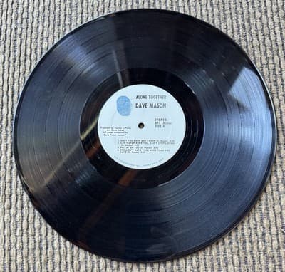 DAVE MASON LOT OF 2 VINYL LP RECORDS - ALONE TOGETHER, SELF TITLED - Thumbnail 11