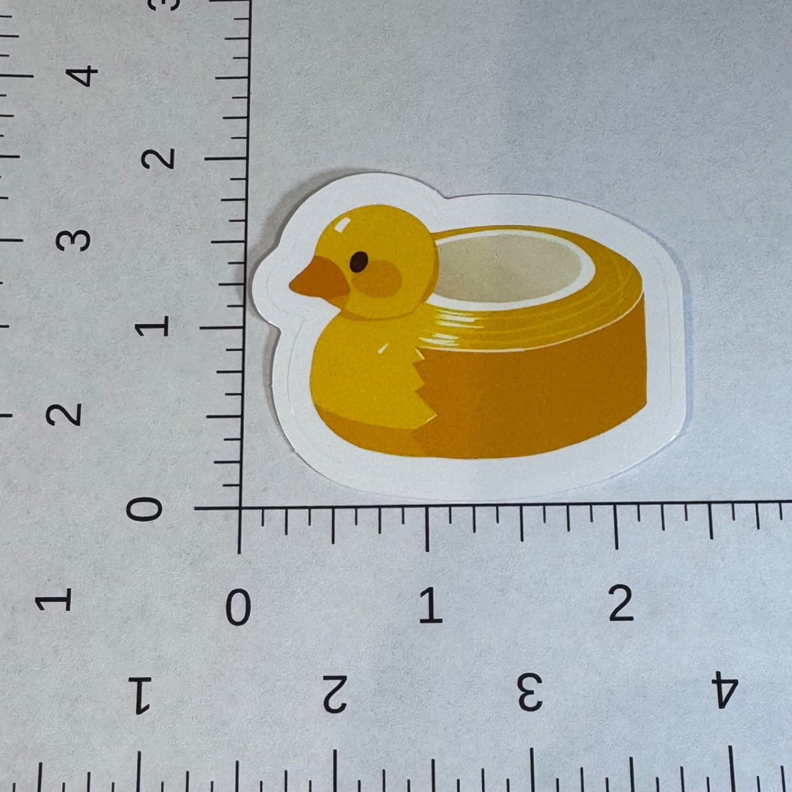 Rubber duck duct tape sticker 2” water bottle tool box lunch cooler locker - Thumbnail 2
