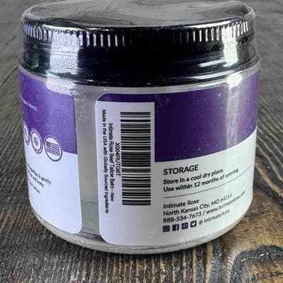 Intimate Rose Beef Tallow Balm – 100% Grass-Fed Tallow & Honey Balm for Skin - Thumbnail 3