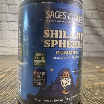 Sages Of The Ages Shilajit Gummies - Blueberry Flavor - Plant Based - - Thumbnail 3