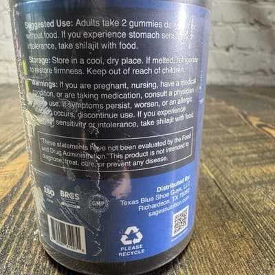 Sages Of The Ages Shilajit Gummies - Blueberry Flavor - Plant Based - - Thumbnail 6