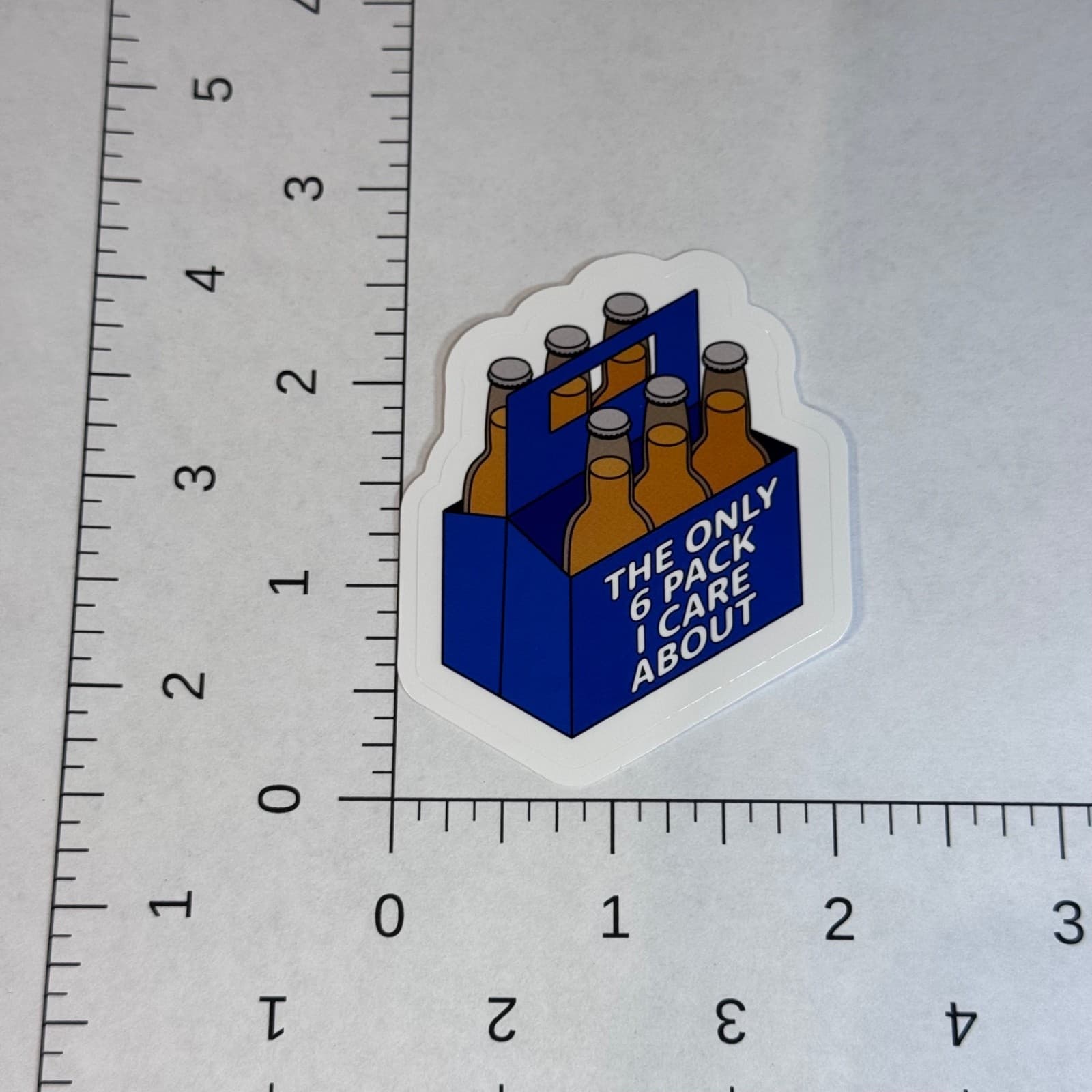 6 pack craft beer sticker 2” The only 6 pack I care about - water bottle - Thumbnail 2