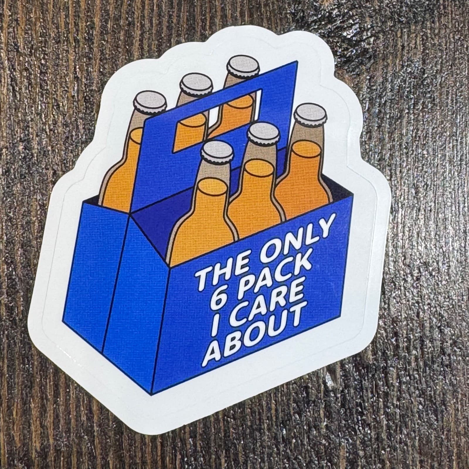 6 pack craft beer sticker 2” The only 6 pack I care about - water bottle