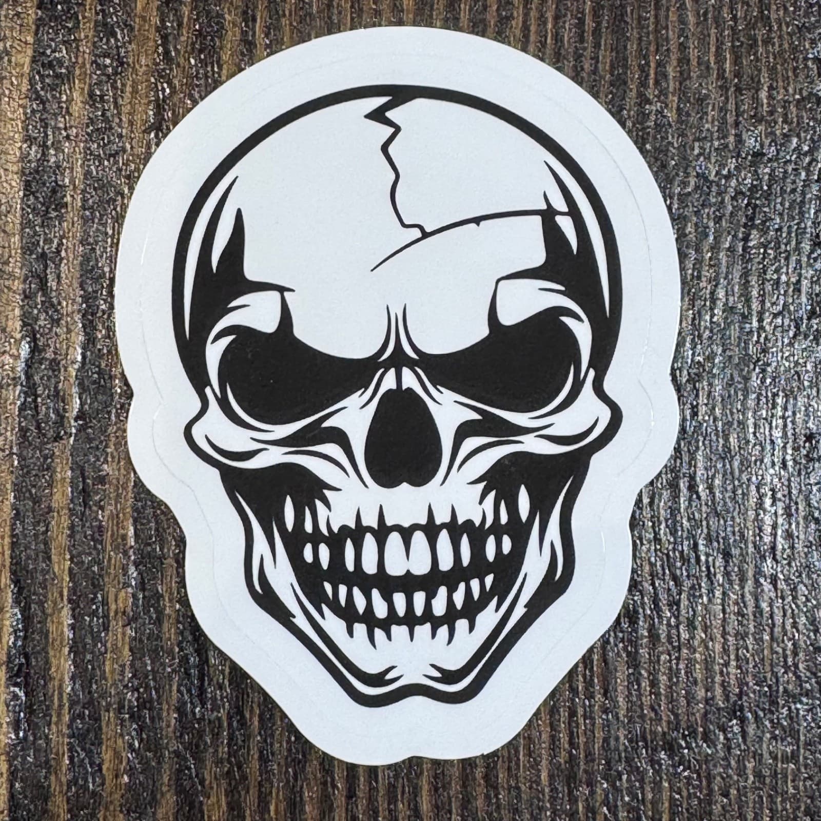 Skull sticker 2” water bottle hard hat locker lunch cooler tool box